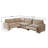 Moncada 4-Piece Modular Linen L-Shaped Power Reclining Sectional With Zero-Gravity And Heated Seats-245935391