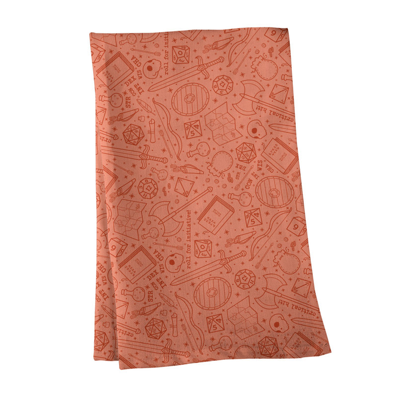 Serviette à thé à motif rpg Mcguigan, Sergé de coton, Orange