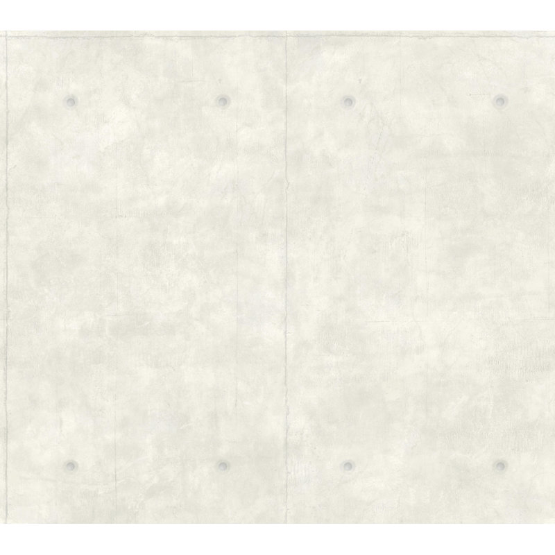 Papier peint béton, Blanc / gris