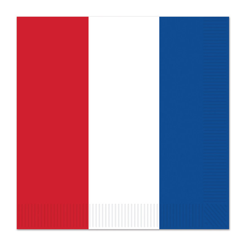 Serviettes de papier patriotique 6,75" jetables