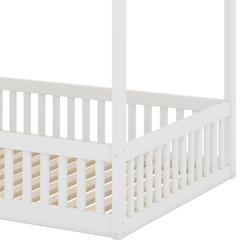 Lit superposé en bois avec échelle, Blanc