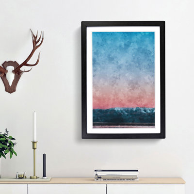 Sunset over the Mountains - Framed Print