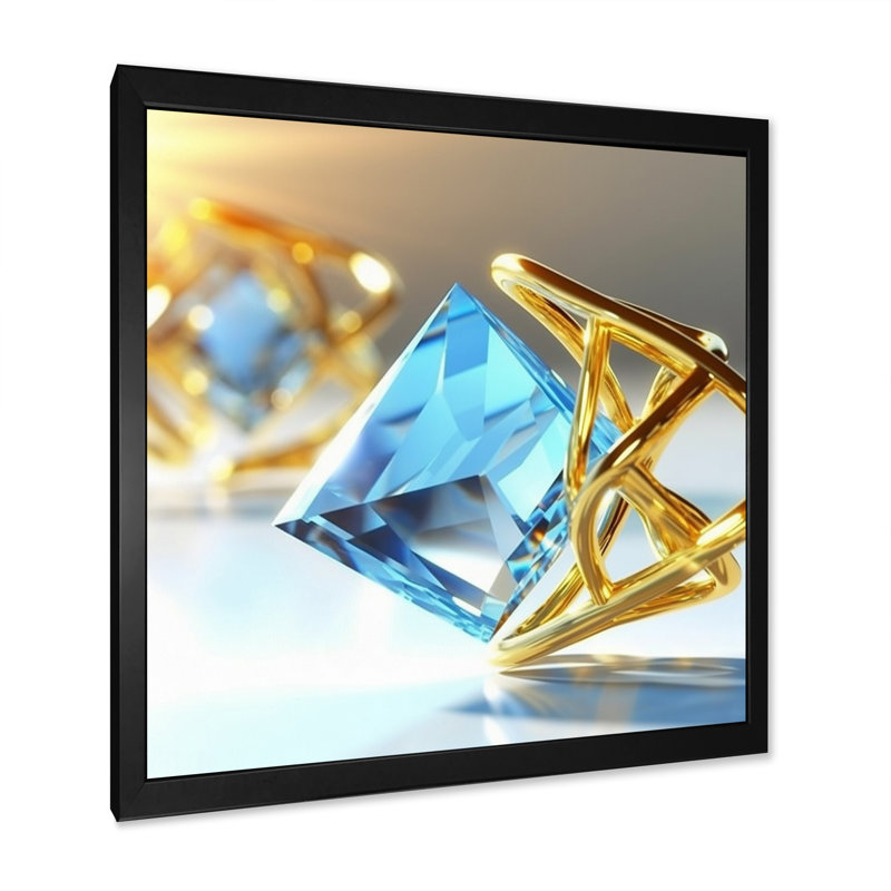 «Atomic Abstraction Photonic Crystals I», reproduction sur toile, H 24 po x l 24 po x P 1 po, Cadre simple noir