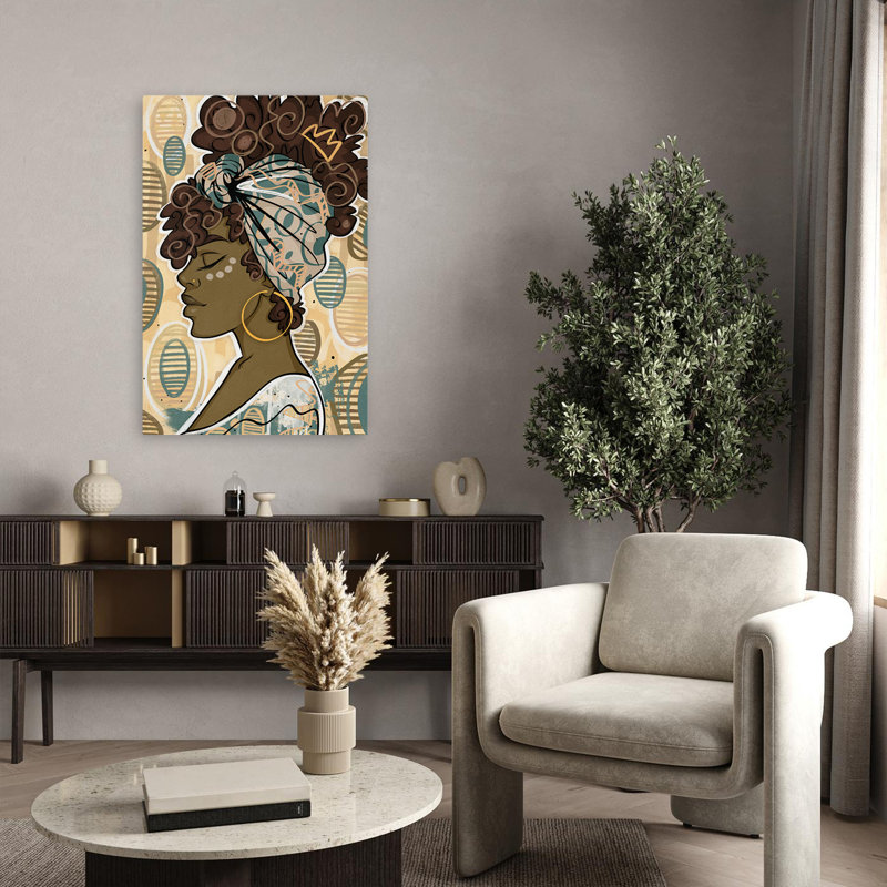 Crowned - Multicultural Figurative Art, 36" H x 24" W