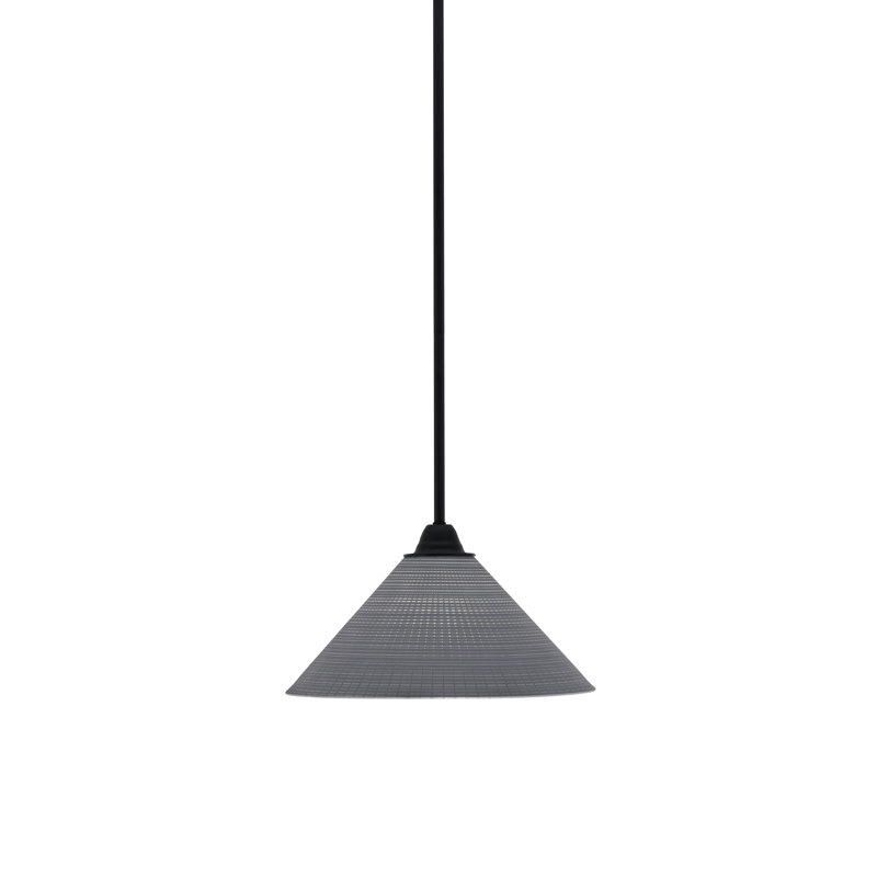 Luminaire suspendu Paramount, Gris, H 6,5 po x l 12 po