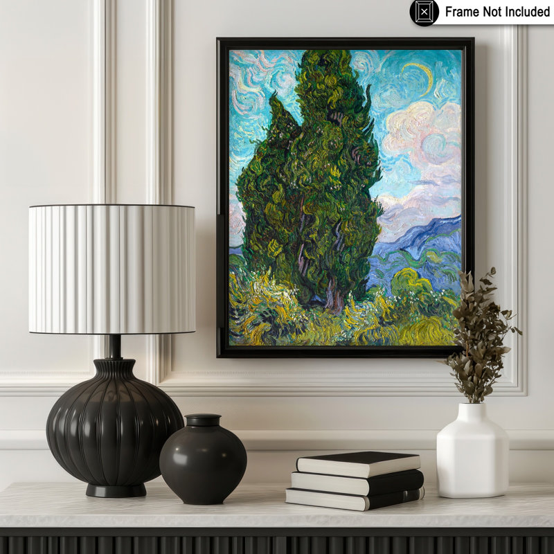 Van Gogh - Cyprès, Sans cadre, Affiche, H 16 po x l 20 po