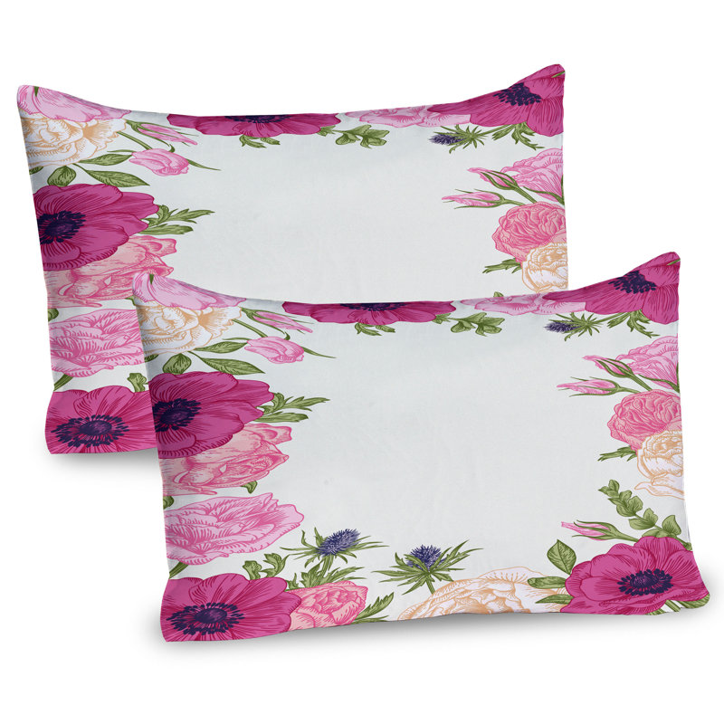 Ensemble de 2 taies décoratives anémone Ambesonne, H 20 po x l 30 po