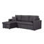 Canapé modulaire réversible en tissu de lin 82 po Modern Canapé