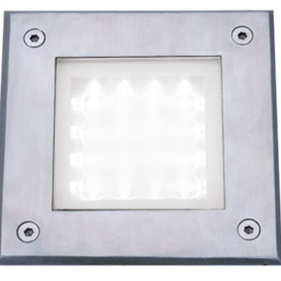 Chrome Integrated LED Glass Deck Light
