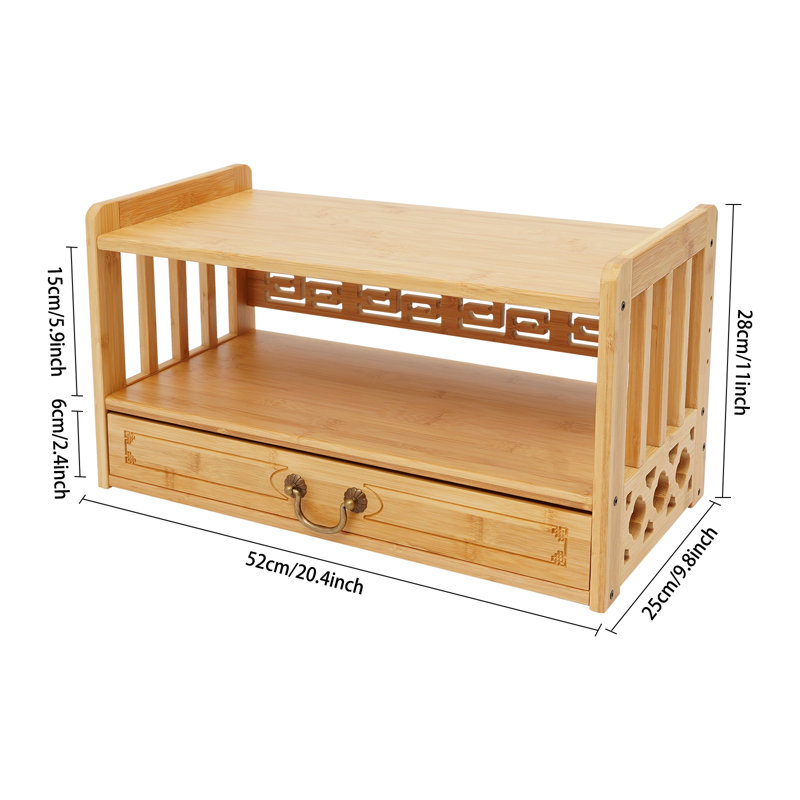 Desktop Organizer Altar Table With Drawer, Wood