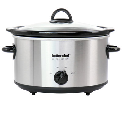 Mijoteuse ovale en acier inoxydable Better Chef de 5 pintes
