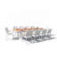 Ensemble de salle à manger d'extérieur blanc en aluminium 11 pièces Thomasson-826872323-826872324