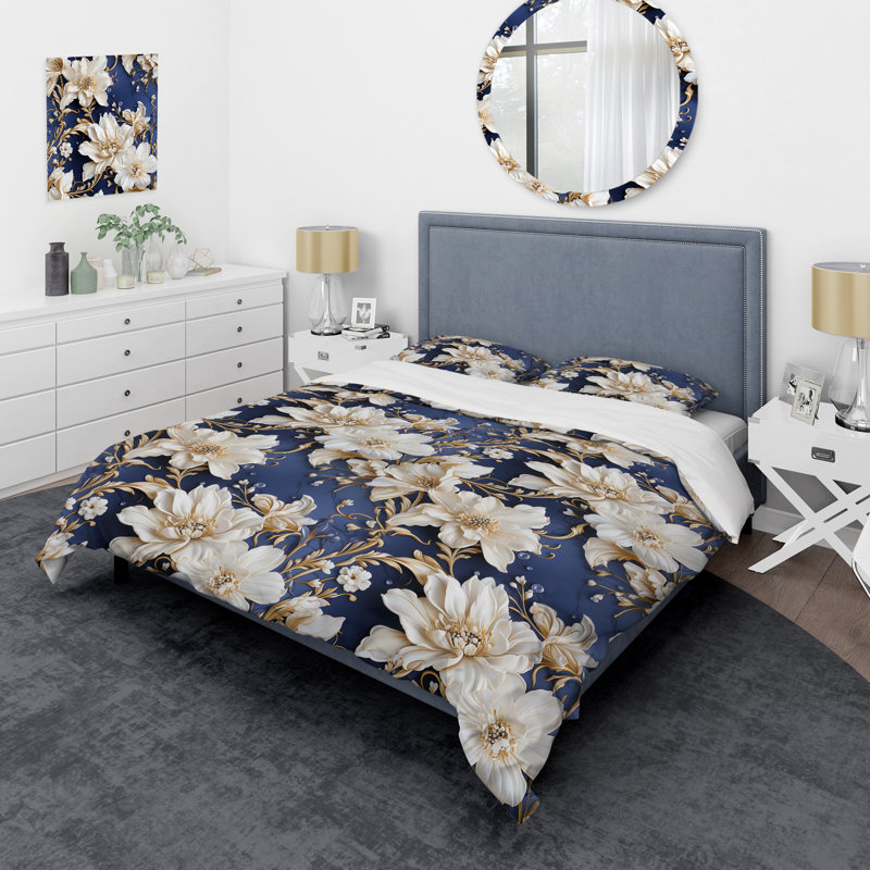 Ensemble de housse de couette à motif rétro en marbre III, Housse de couette simple + 1 taie décorative stan