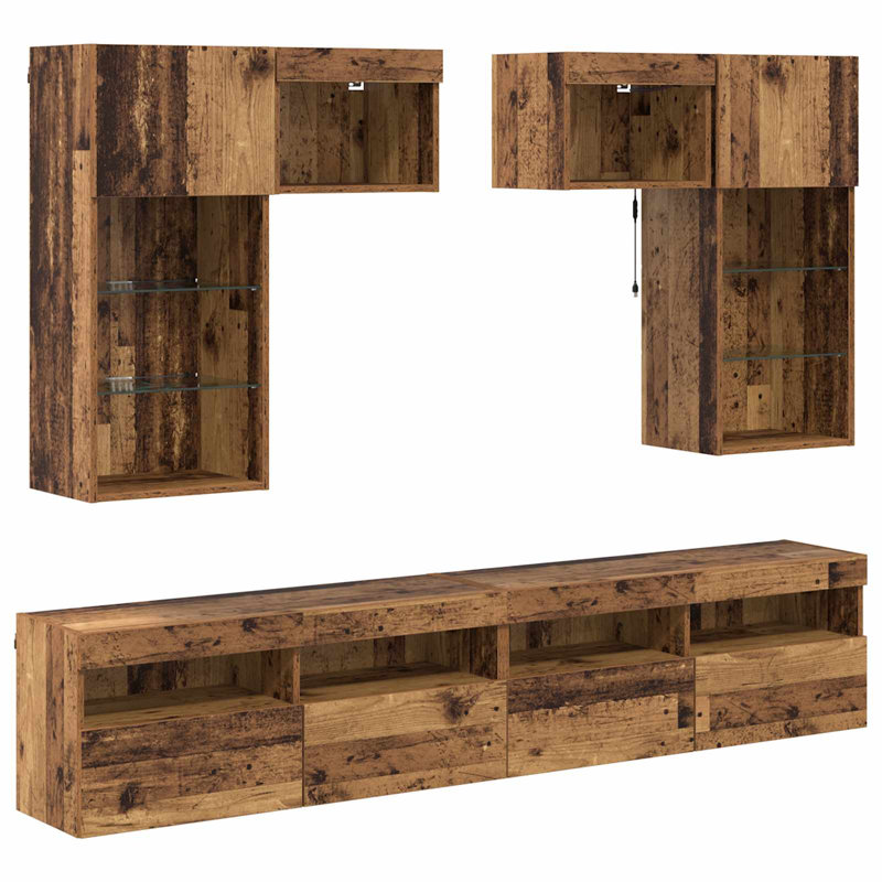 Unfinished TV Stand for TVs up to 43", Black Oak