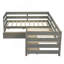 Lit plateforme simple en forme de L avec trois tiroirs de rangement-1001444291