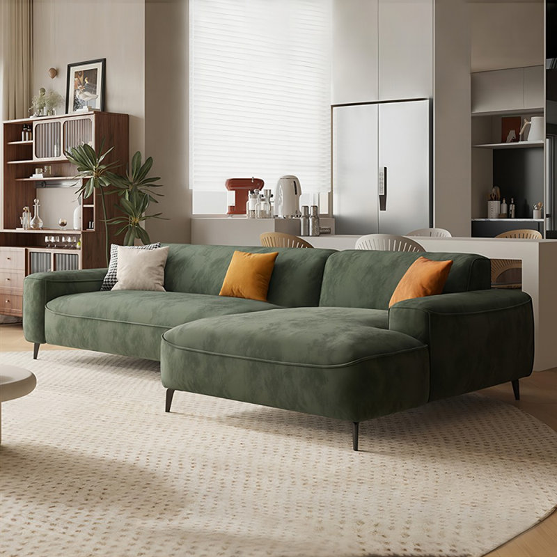 Canapé modulaire 2 pièces rembourré, H 29,53 po x l 110,23 po x P 62,99 po, Orienté à droite
