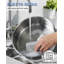 Sauteuse standard en acier inoxydable de 5,5 pintes Cooks de Cooks, poêle à frire profonde de 12 pouces avec couvercle, poêle à induction avec deux poignées latérales, va au lave-vaisselle et au four
