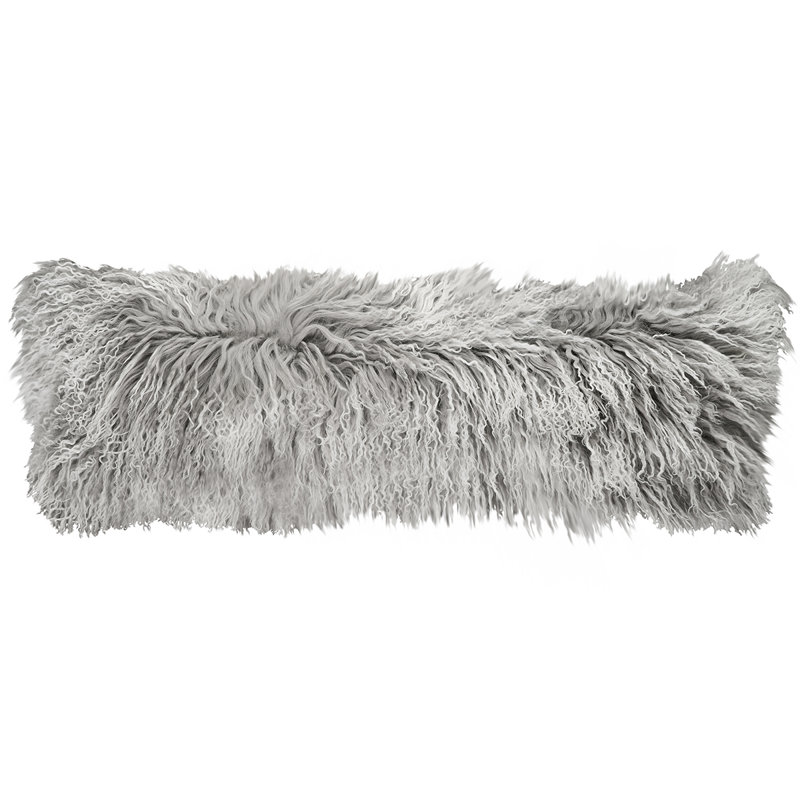 Throw Pillow, Solid Color, Ash Gray Tipped