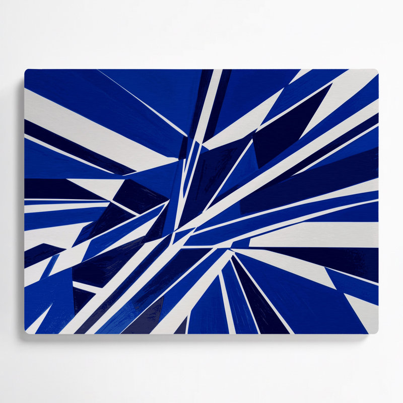 Hard Edge 53 Blue Metal Wall Art, 20" H x 30" W