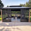 Pavillon de jardin L 12 pi. D Solarium extérieur en aluminium