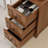 End Table With 3 Drawers, Corner Table With 2 Open Shelves, Tall Side Table For Bedroom And Corner, Walnut-2058002470