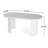 Metaza Alvero 3-Piece Modern Outdoor Concrete Dining Set With White Terrazzo Tabletop And Matching Benches