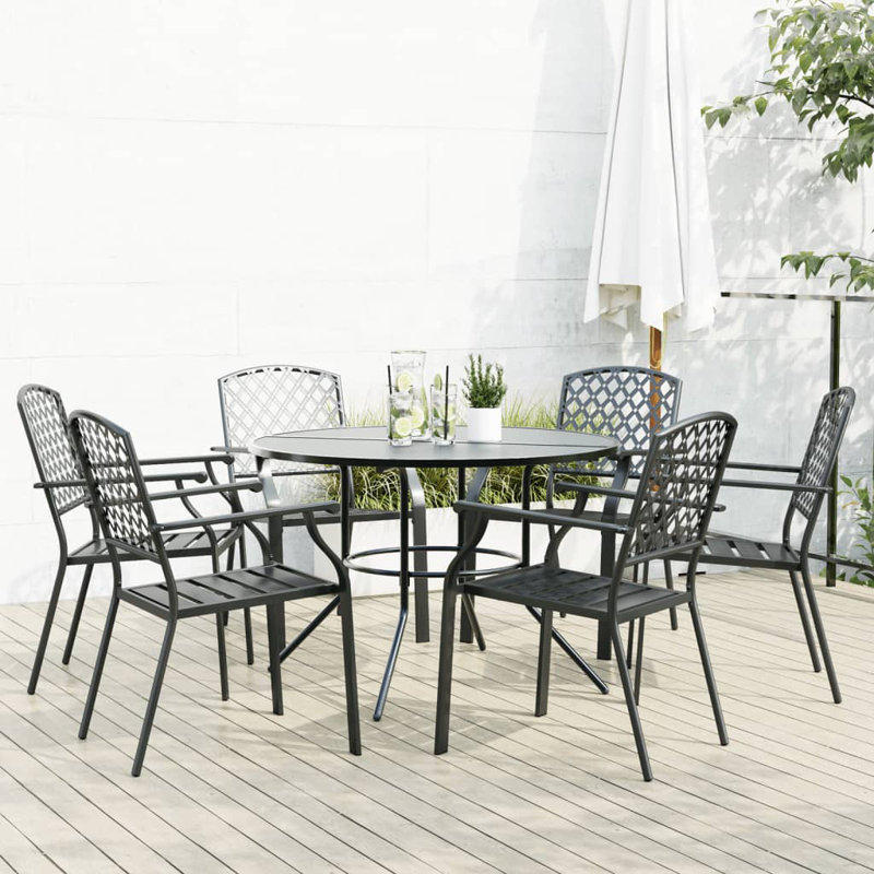 6 - Person Patio Dining Set with Round Table