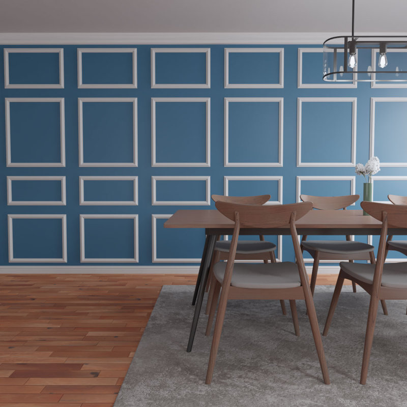 Adjustable White Polyurethane Full Wall Wainscot Paneling Kit