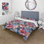 Ensemble de housse de couette bleu azur et rose-1437642765
