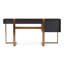 Bureau Faune wengé et or rose