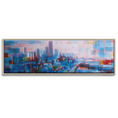 Colourful Melbourne by Jennifer Webb - No Frame Panoramic Painting on Canvas