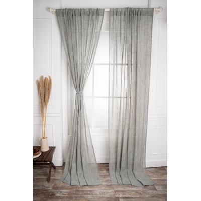 Rideau en faux jute D'Moksha Homes