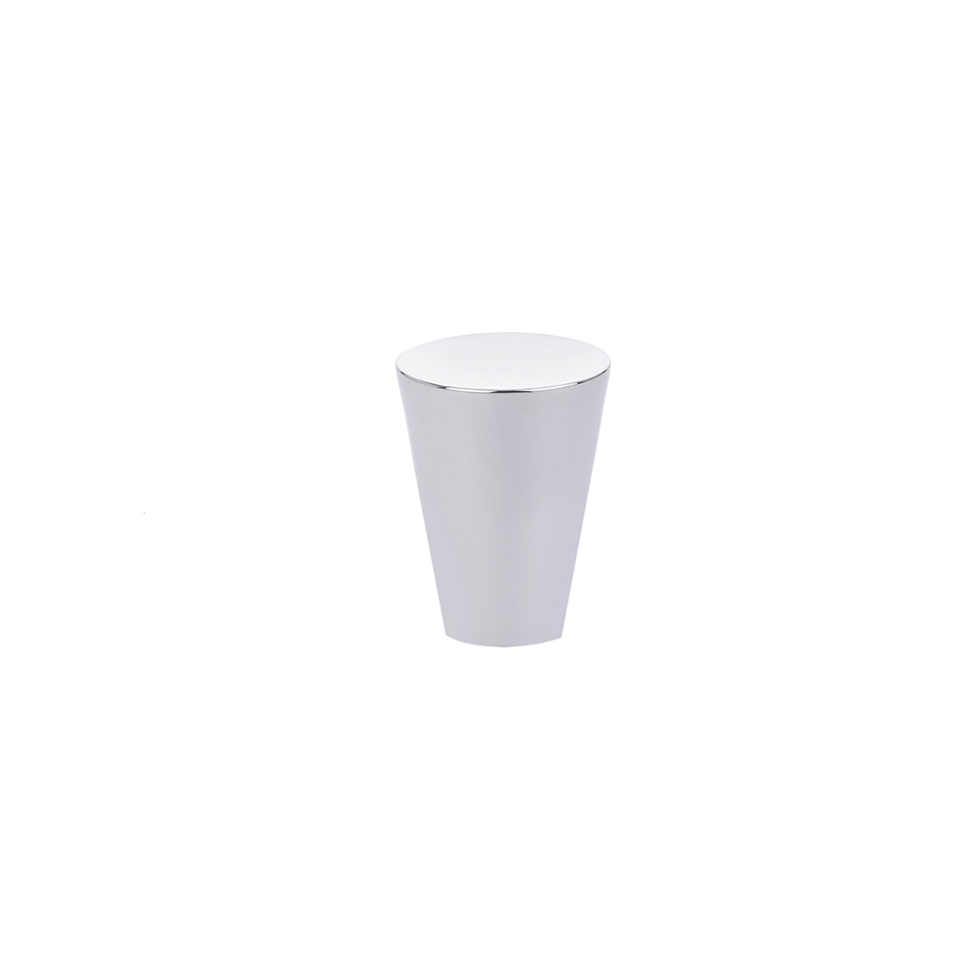 Conical Cabinet Knob, 0.5" H x 0.5" W x 1" D, Polished Chrome
