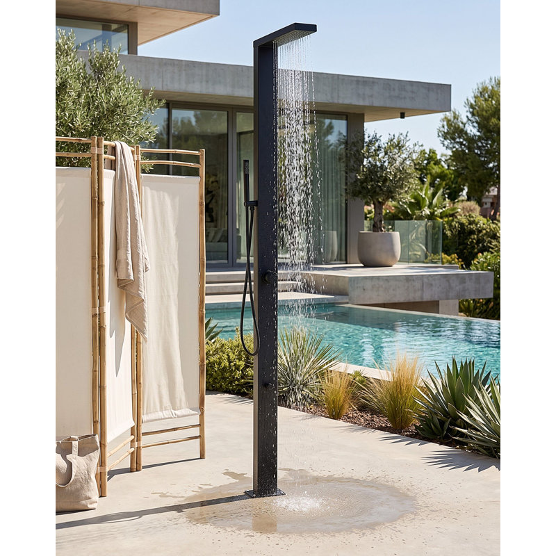 Freestanding Outdoor Shower PARRILLAR Black