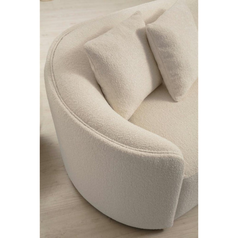 Aodh 2 - Piece Upholstered Sectional, Left Hand Facing, Ivory Boucle