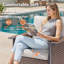 Chaises longues d'extérieur en osier avec accoudoirs avec rangement Coady-1498521115