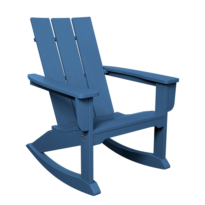 Chaise Adirondack berçante en PEHD Wolak, Marine