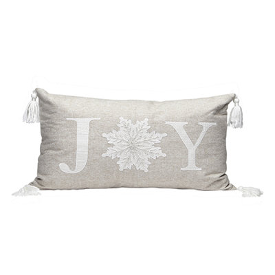 Coussin lombaire à fêtes brodées joy Janda
