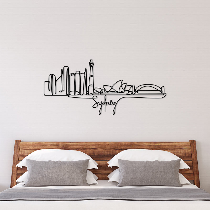 Stylish Decorative Metal Wall Accessory, Black Finish, 47.2 x 20.5 x 0.6 inches | 100% Durable Metal, Thickness: 0.08 inches | Lightweight Design at 1.4 lbs | Perfect for Modern Home Decor & Art Displays
