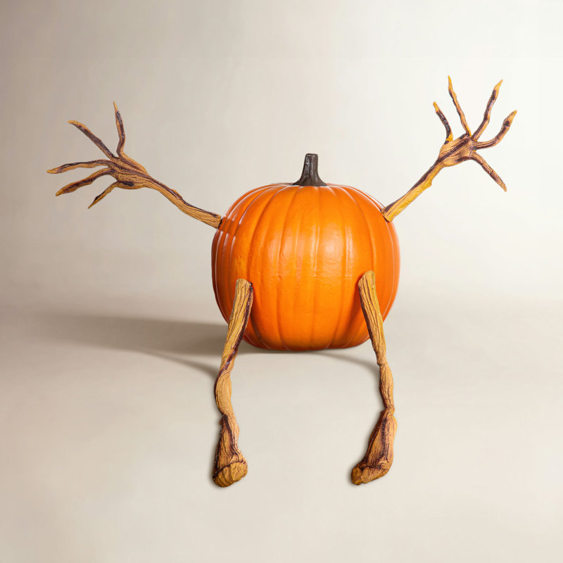 Posable Pumpkin Vine Arms and Legs Set, Includes 4 Pieces