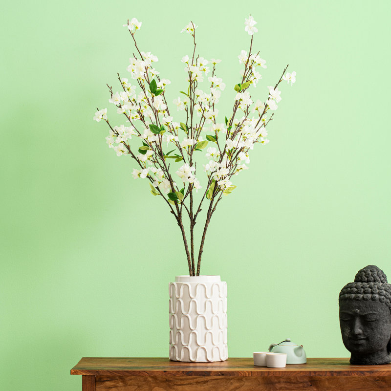 Fleur de cerisier artificiel 40 po, Blanc