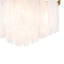 Convertible 5-Light Handmade Cloud Ice Glass Waterfall Tiered Semi-Flush Chandelier 