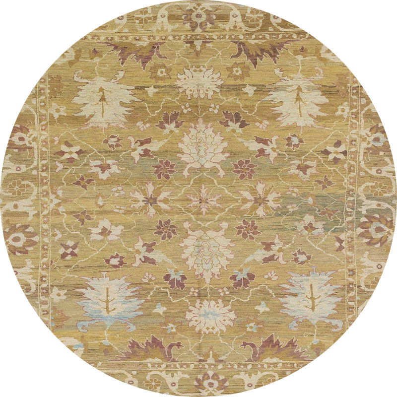 Abstract Indoor Rug, Round 7'