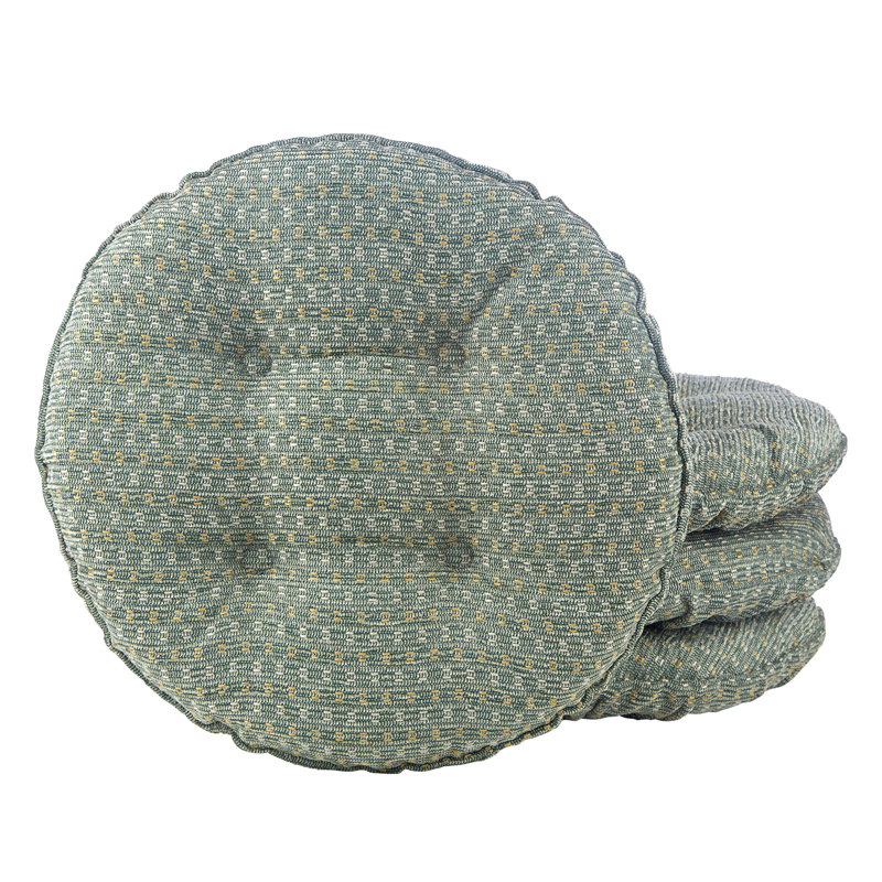 Non-Slip Textured Barstool Seat Cushion, 14-Inches Round, Celadon