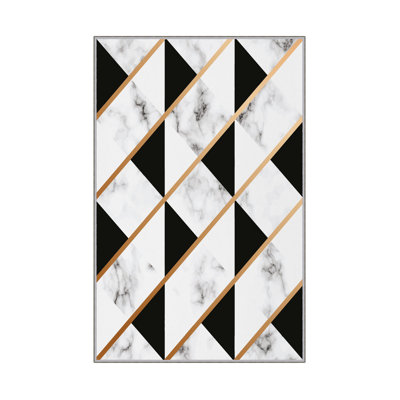 Luxurious Woven Carpet Rug, 2.6 x 4.0 ft | 100% Polyester, 0.4 in Pile Height | Antibacterial & Non-Slip PVC Dot Underside | Machine Washable, 3D Digital Printing | Perfect for Living Room & Bedroom Decor