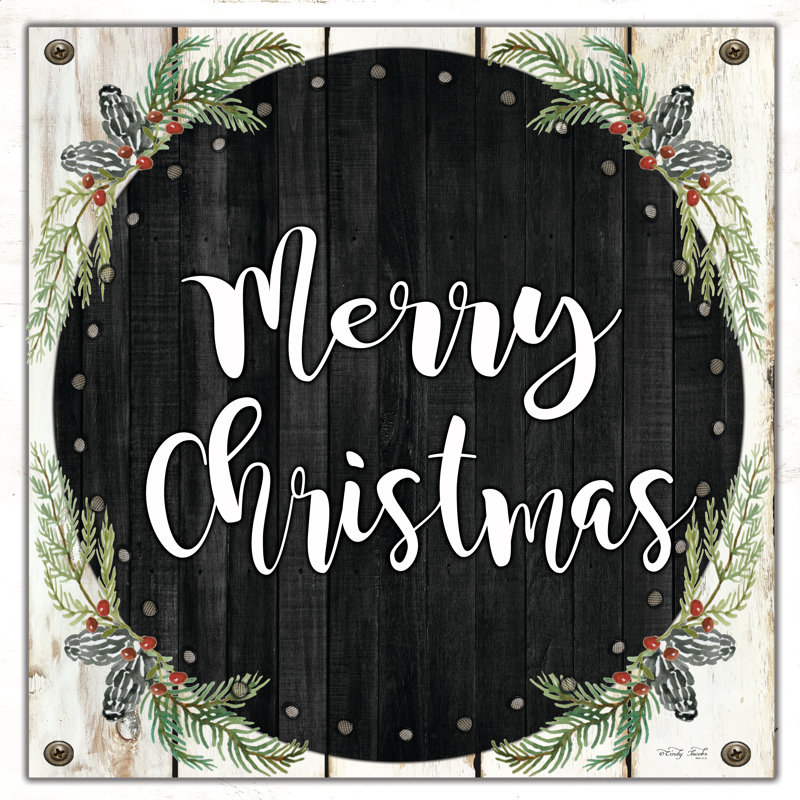Couronne de joyeux Noël 2885347, Wrapped Canvas, No, H 12 po x l 12 po