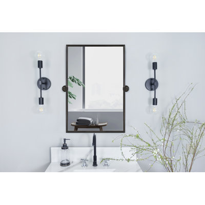 Miroir de salle de bain / meuble-lavabo biseauté moderne et contemporain Blakley