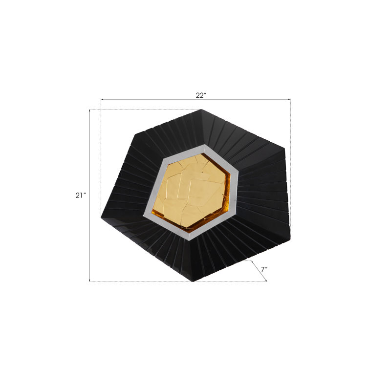 Hex Wall Décor, 21" H x 7" W x 22" D