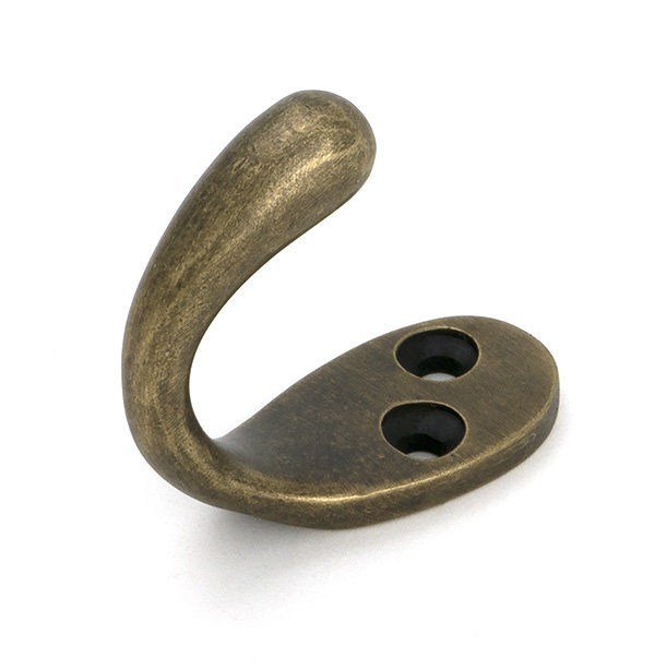 Celtic Brass Wall Hook, Burnished Brass, 4.5" H x 1.9" W x 1.73" D
