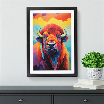 Buffalo Colour Field Art - Framed Print